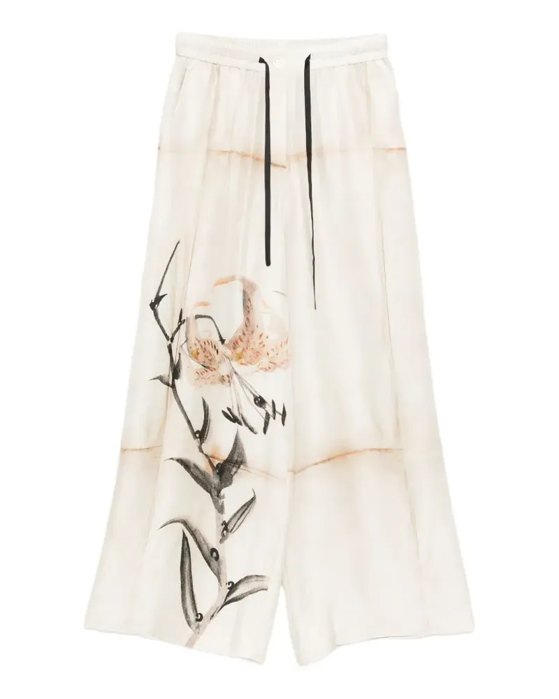 Pierre-Louis Mascia Hose mit Blumen-Print - Nude Nude