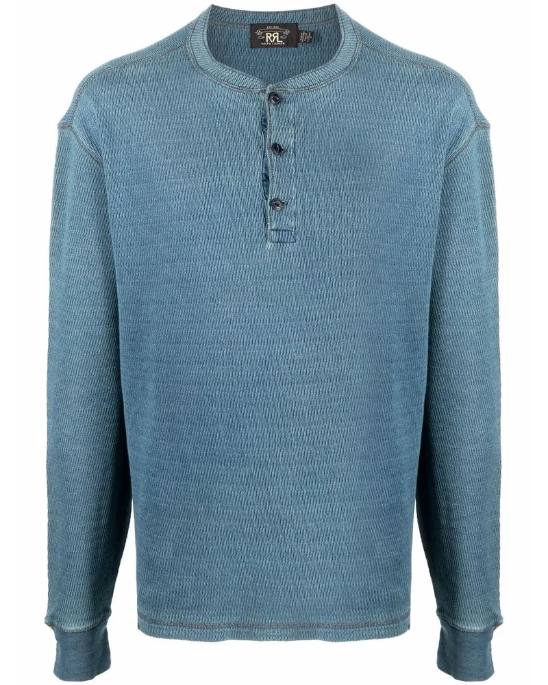 Ralph Lauren T-Shirt mit Knopfleiste - Blau Blau