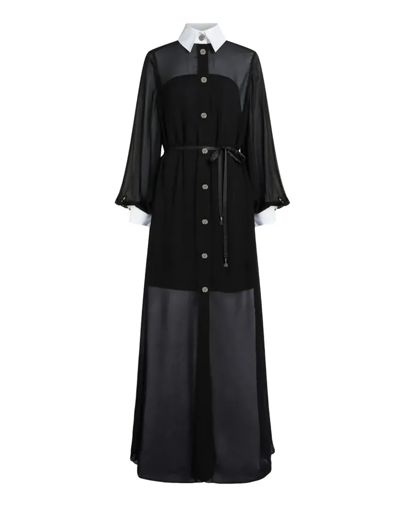 Karl Lagerfeld Langes Karl Studio Kleid - Schwarz Schwarz