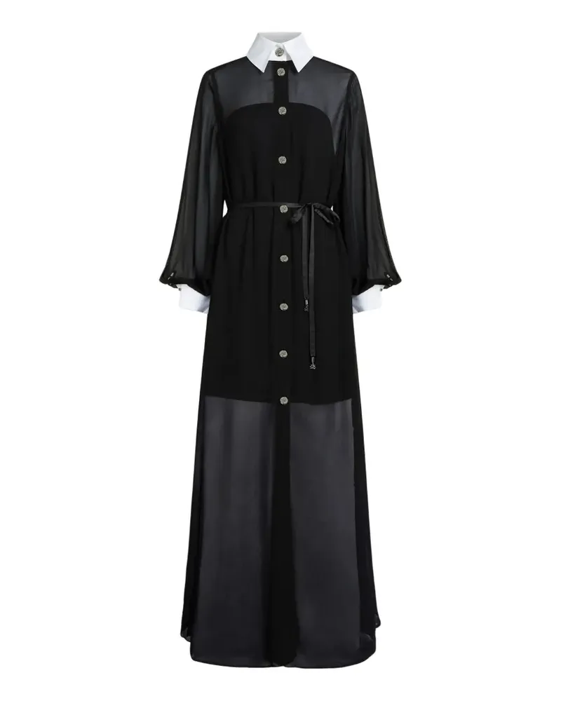 Karl Lagerfeld Langes Karl Studio Kleid - Schwarz Schwarz