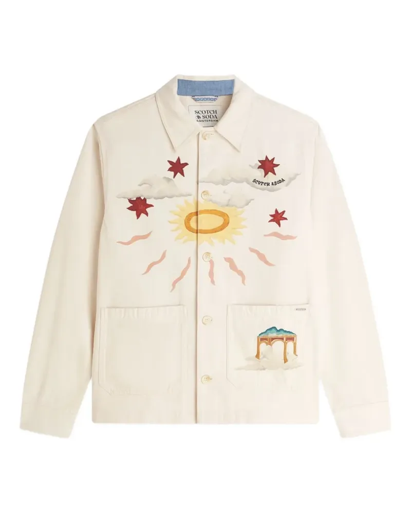 Scotch&Soda graphic-print button-up shirt - Nude Nude