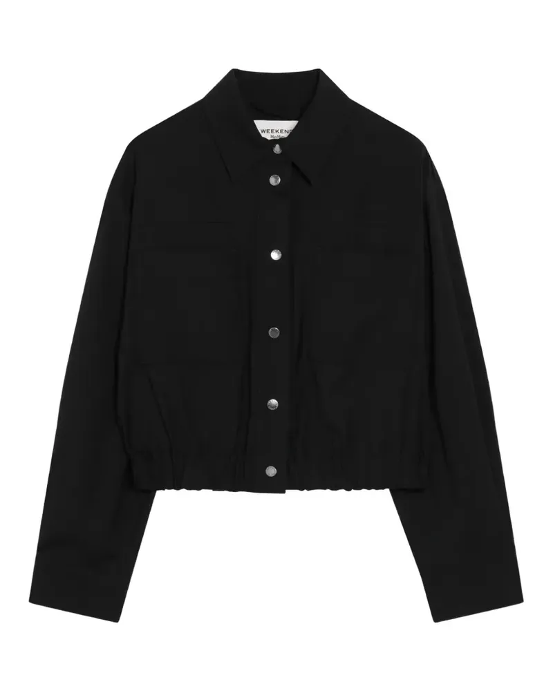 Max Mara elasticated cropped jacket - Schwarz Schwarz
