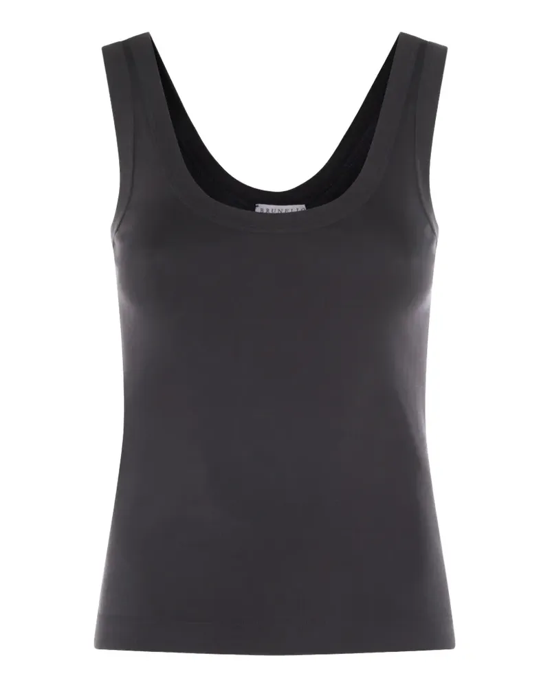 Brunello Cucinelli ribbed-knit tank top - Grau Grau