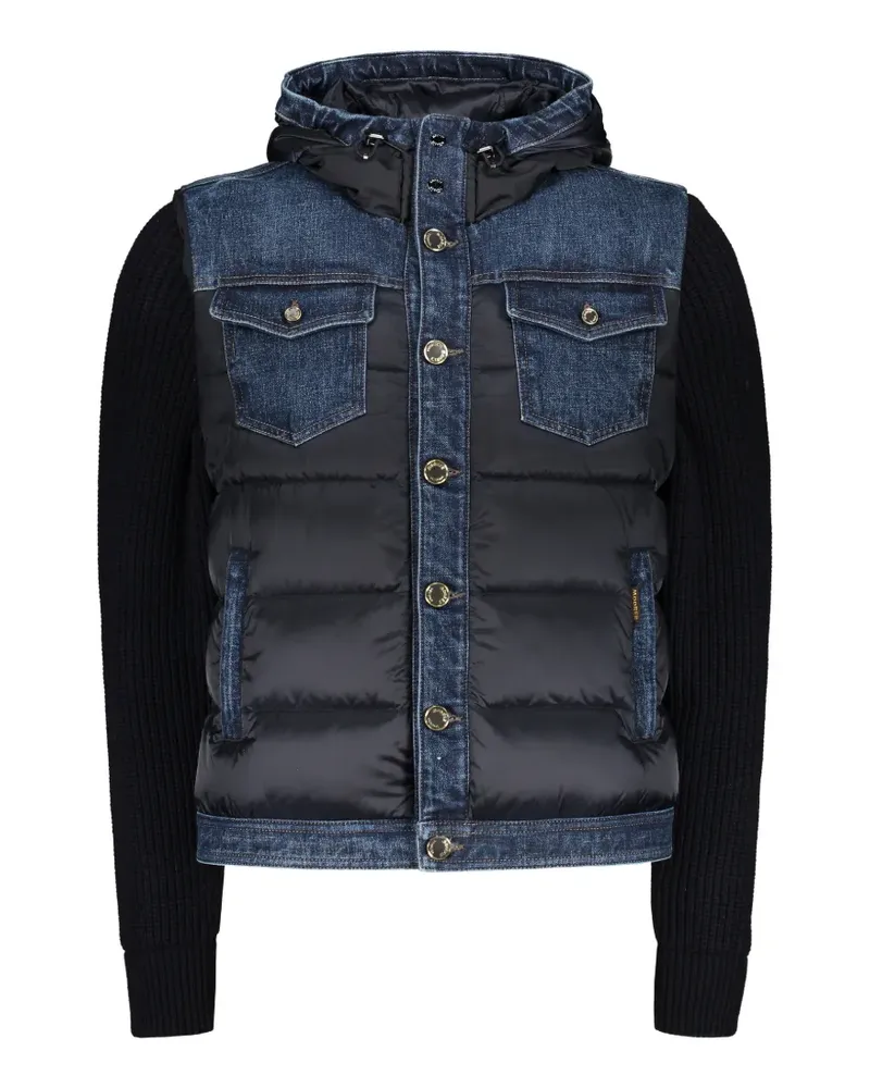 MOORER Jacke mit Jeanseinsätzen - Schwarz Schwarz