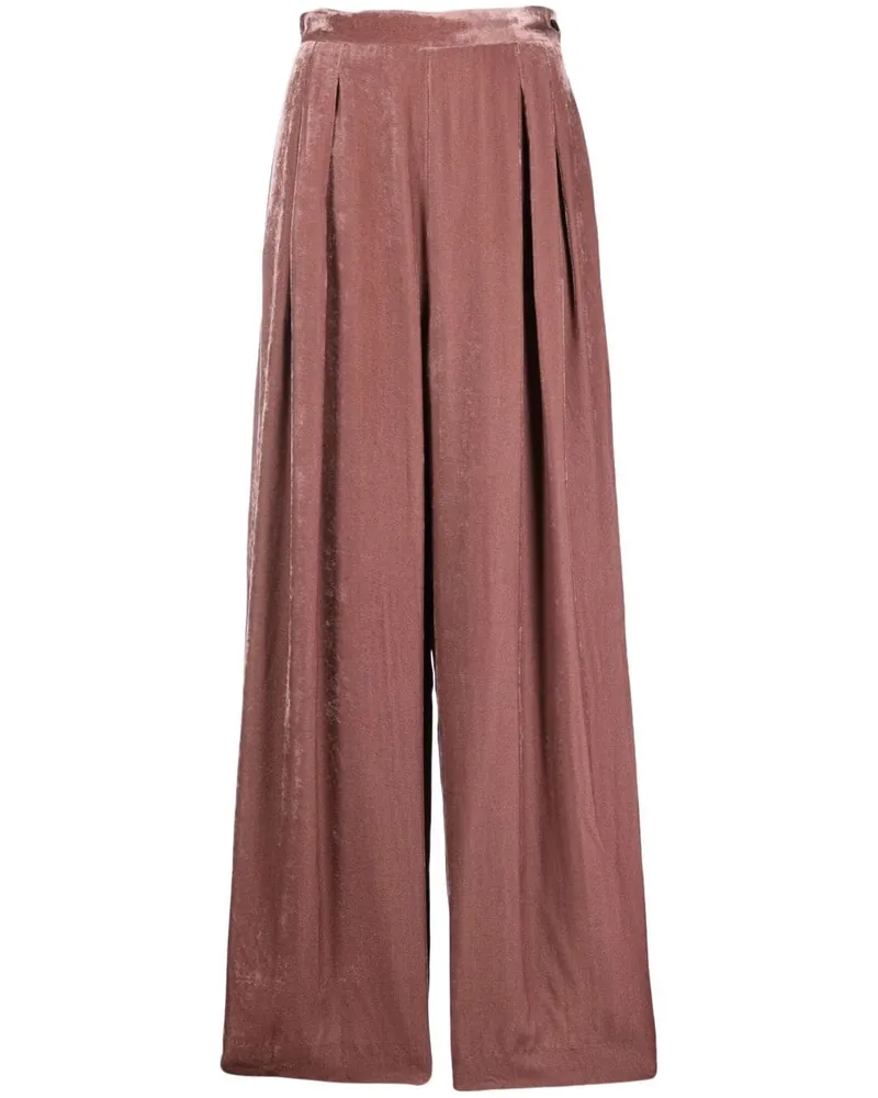 Fabiana Filippi Wide-Leg-Hose mit Falten - Rosa Rosa