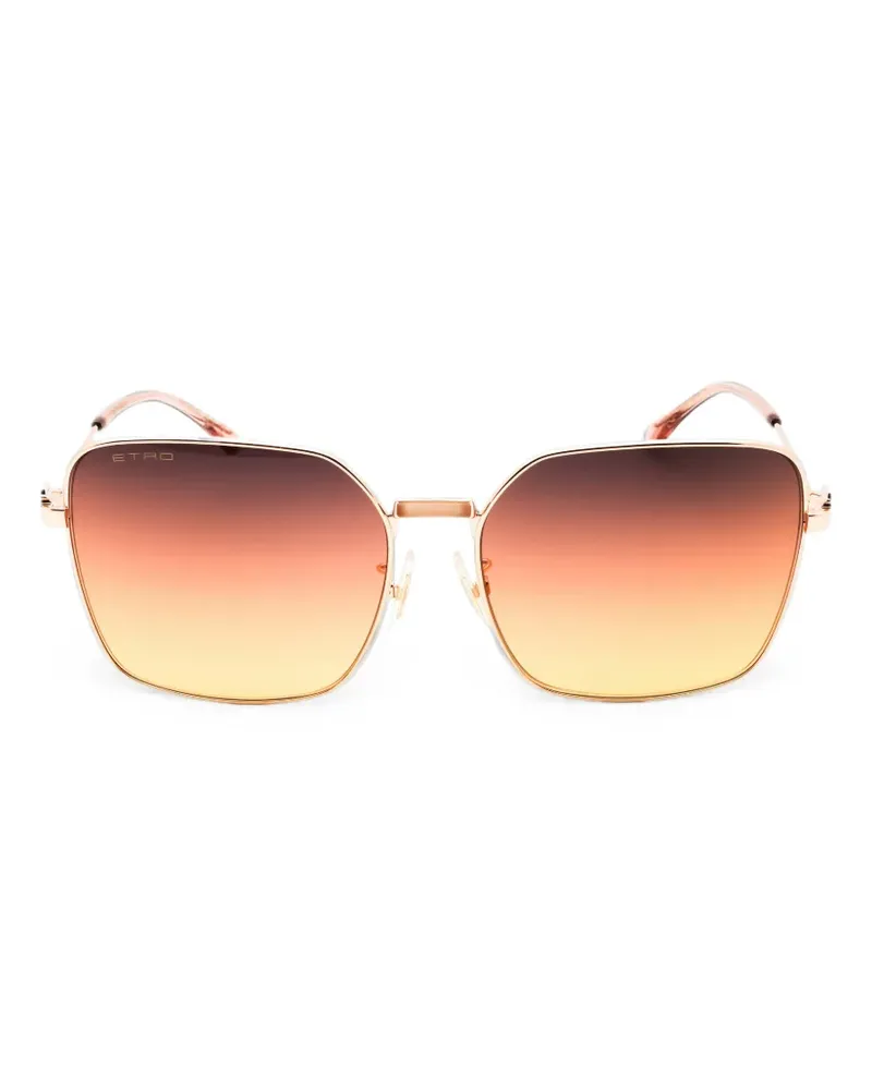 Etro Sonnenbrille mit eckigem Gestell - Gold Gold
