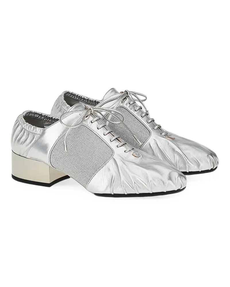 Ferragamo Schnürschuhe im Metallic-Look - Silber Silber