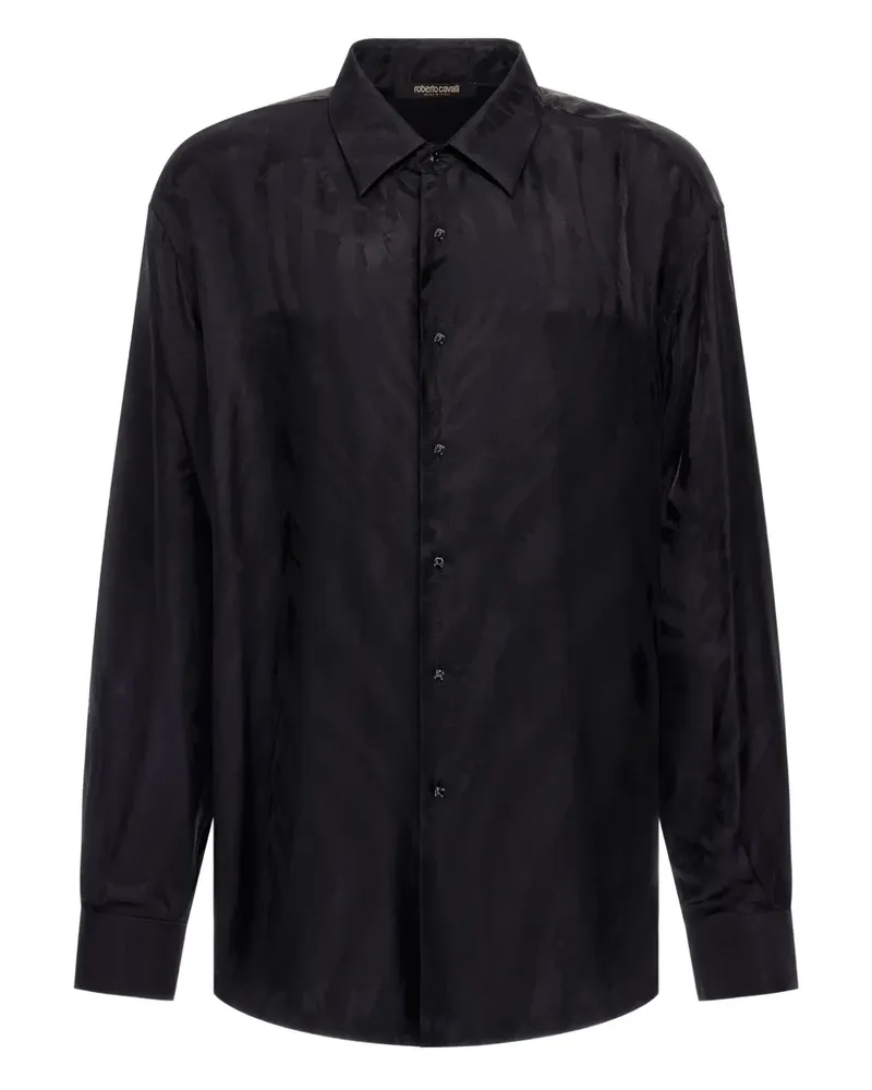 Roberto Cavalli monogram-print shirt - Schwarz Schwarz