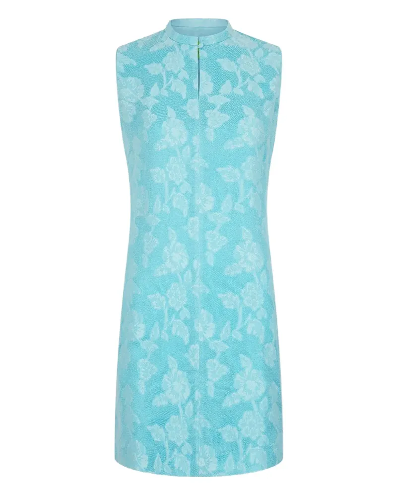 Shanghai Tang Minikleid mit Jacquardmuster - Blau Blau