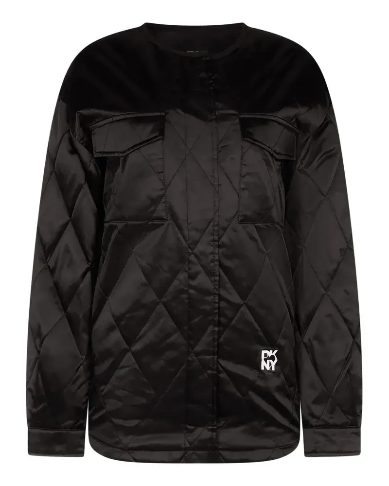 DKNY Gesteppte Jacke mit Satinfinish - Schwarz Schwarz