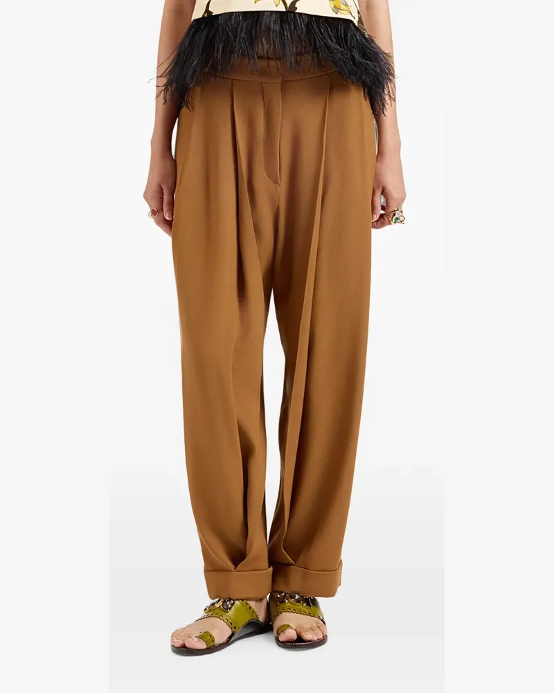La DoubleJ Hose mit Falten - Braun Braun