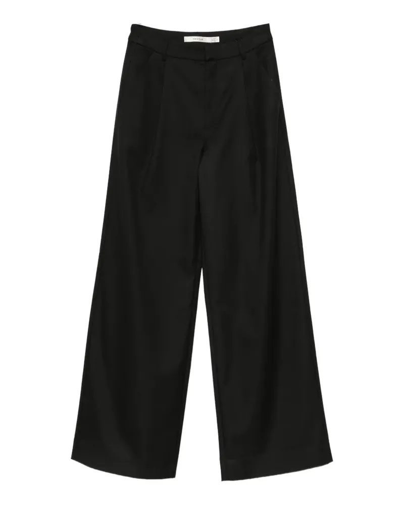 Gestuz pleated wide-leg trousers - Schwarz Schwarz