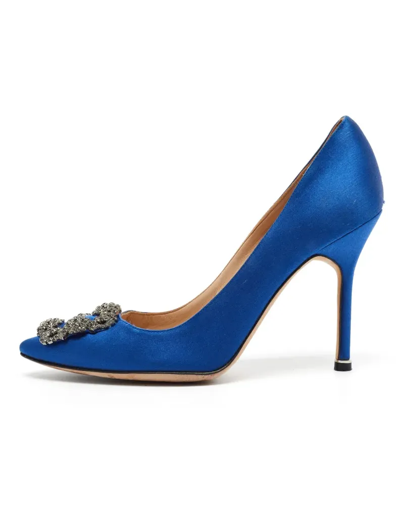 Manolo Blahnik Hangisi Pumps mit Kristallen - Blau Blau