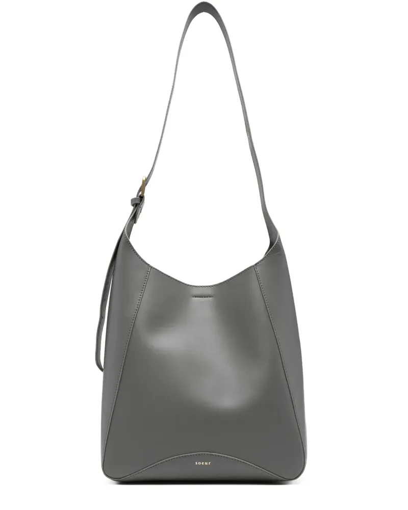 Soeur Grand Schultertasche mit abgerundetem Saum - Grau Grau