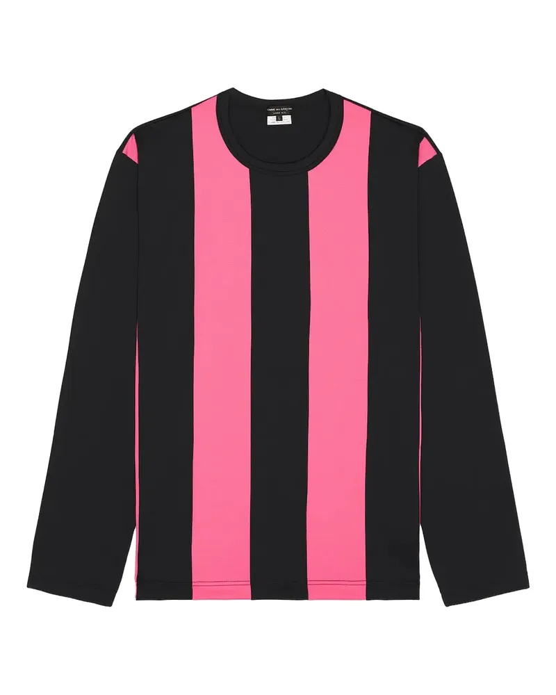 Comme des Garçons Gestreiftes Langarmshirt - Schwarz Schwarz