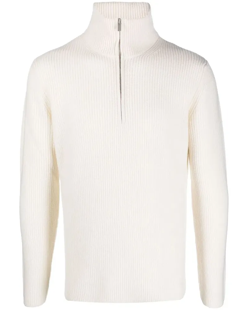 Dell'oglio Pullover mit Stehkragen - Weiß Weiß