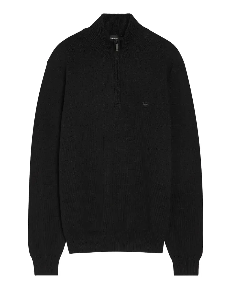 Emporio Armani Sweatshirt mit Reißverschluss - Schwarz Schwarz