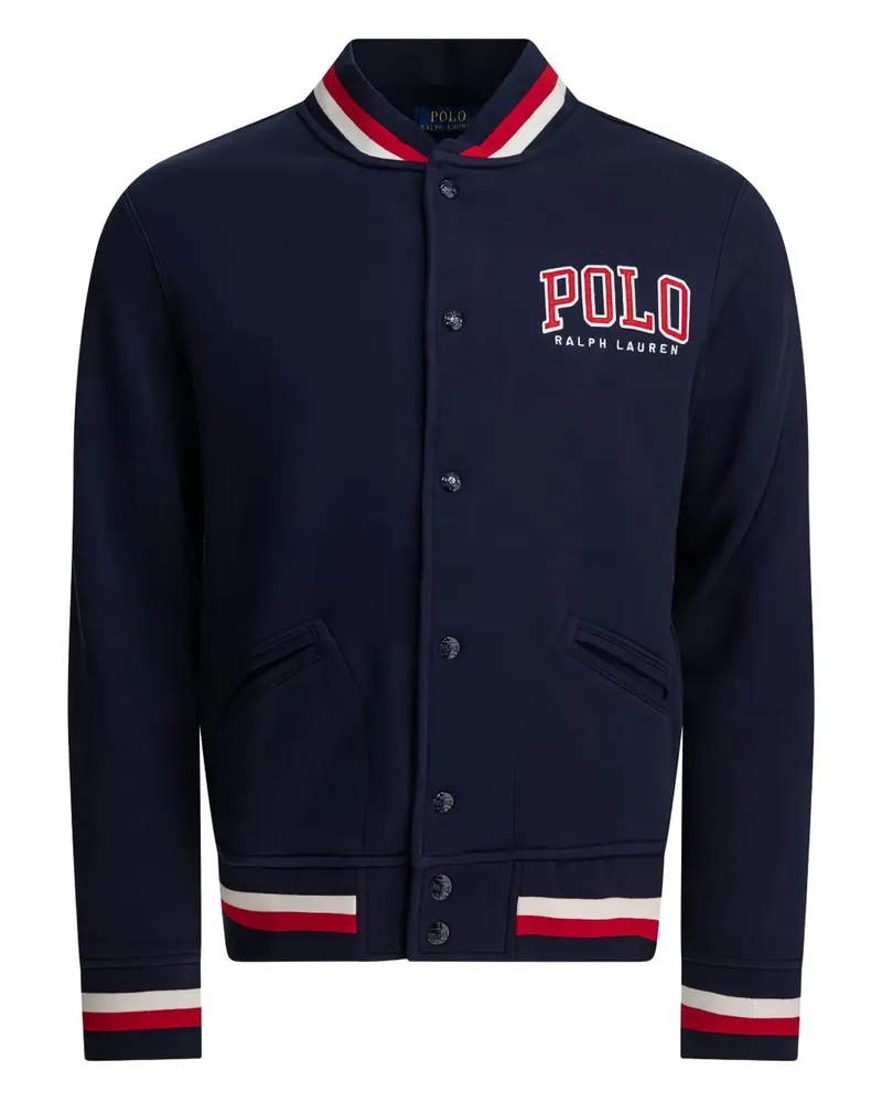 Ralph Lauren Fleece-Baseballjacke mit Logo-Detail - Blau Blau