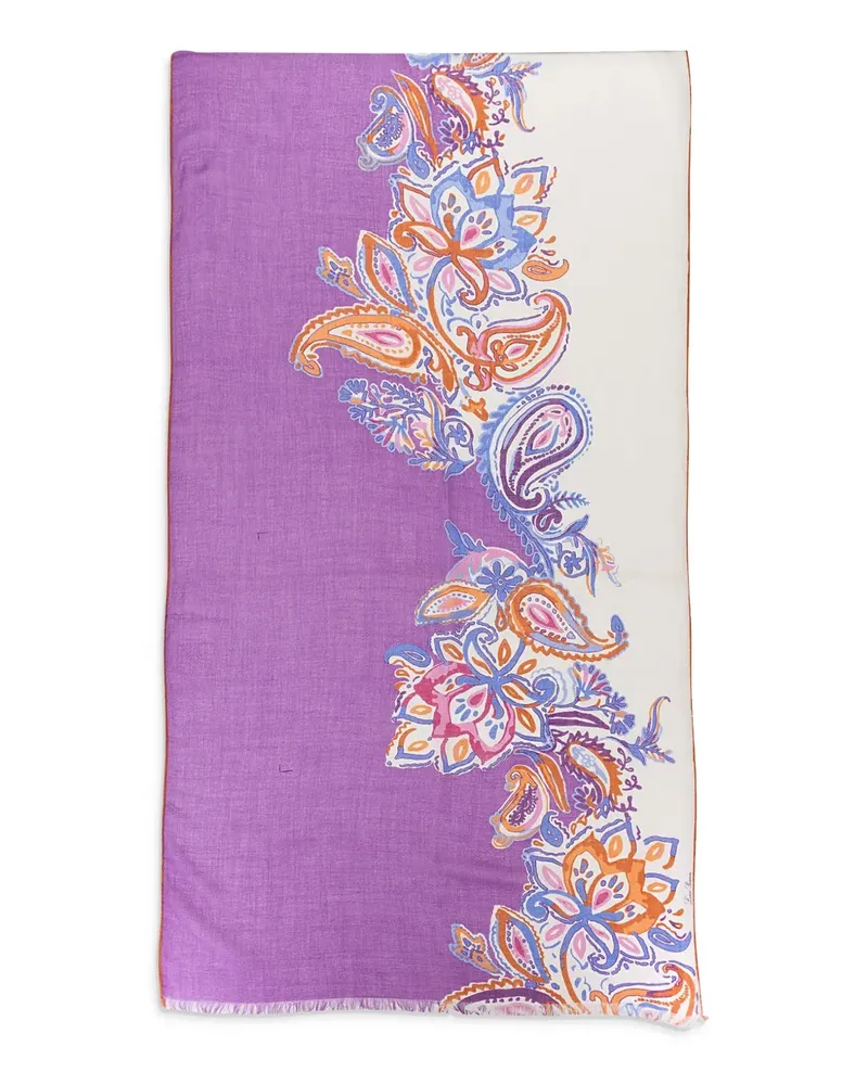 Loro Piana Schal mit Paisleymuster - Violett Violett