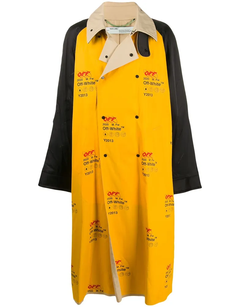 OFF-WHITE Industrial' Oversized-Trenchcoat - Gelb Gelb
