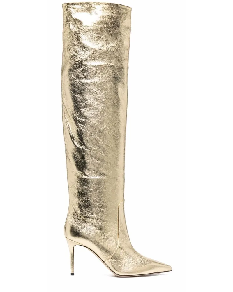 Scarosso Stiefel im Metallic-Look - Gelb Gelb