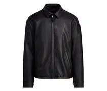 Klassische Lederjacke - Schwarz