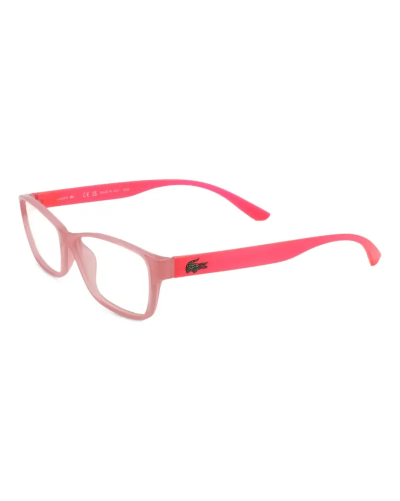 Lacoste Eckige Brille mit Logo-Schild - Rosa Rosa