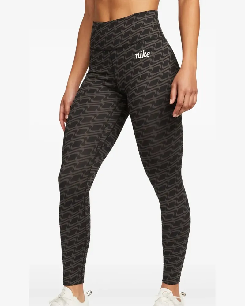 Nike One Dri-FIT Black Leggings - Schwarz Schwarz