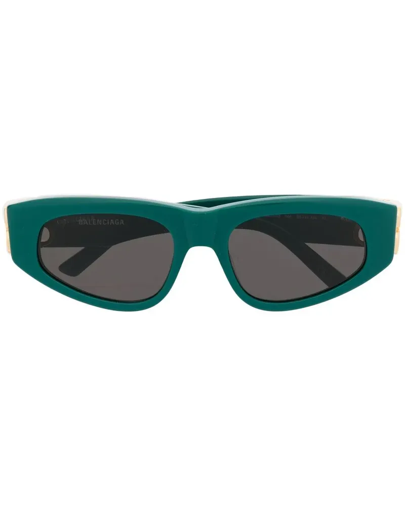 Balenciaga Cat-Eye-Sonnenbrille mit Logo - Grün Grün
