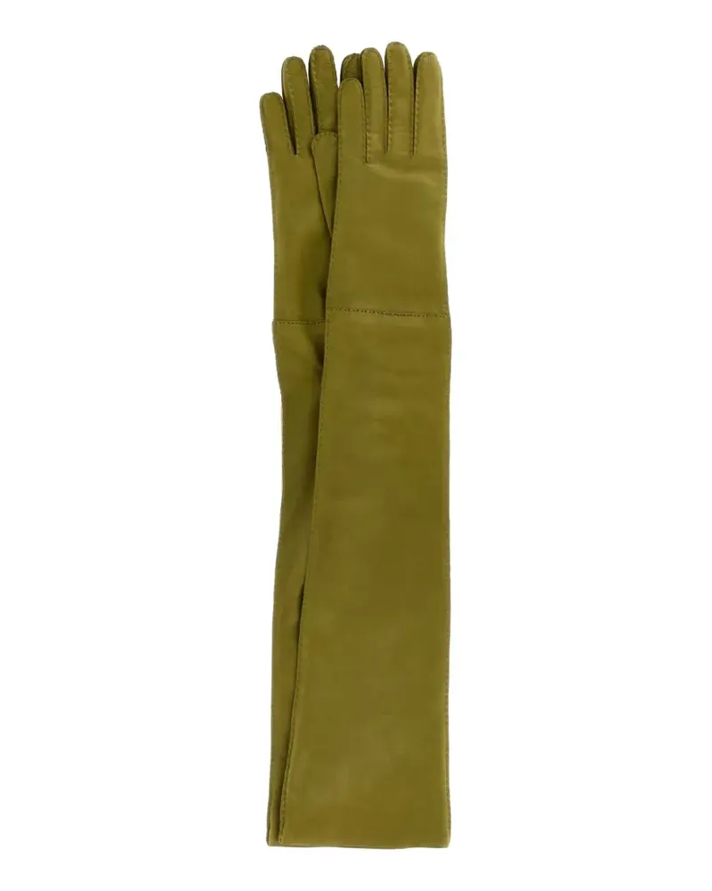Prada Lange Handschuhe aus Leder - Grün Grün