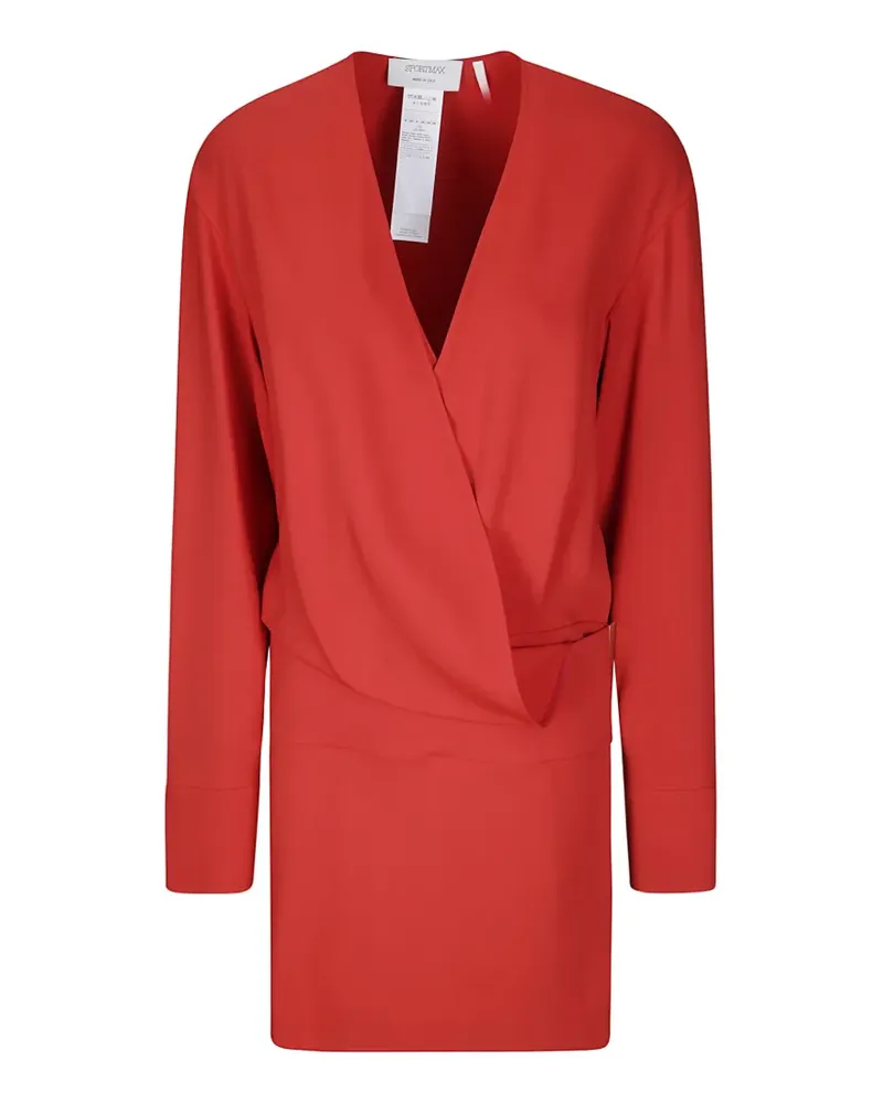 SPORTMAX Langärmliges Wickelkleid - Rot Rot
