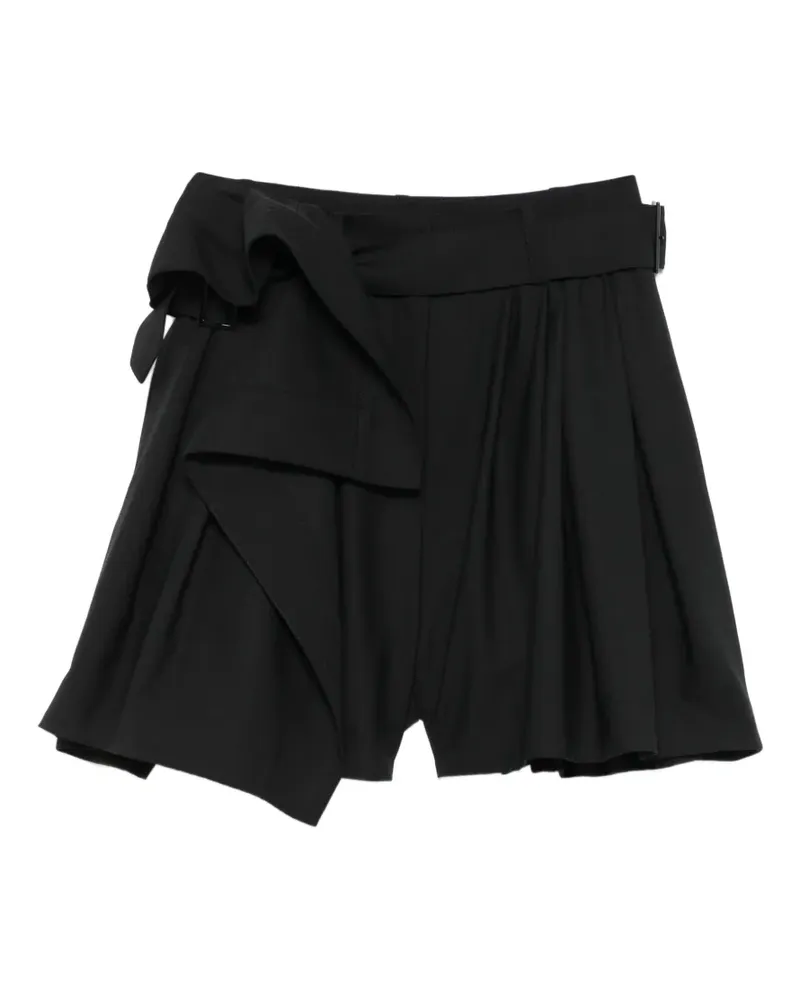 JUUN.J pocket pleated shorts - Schwarz Schwarz