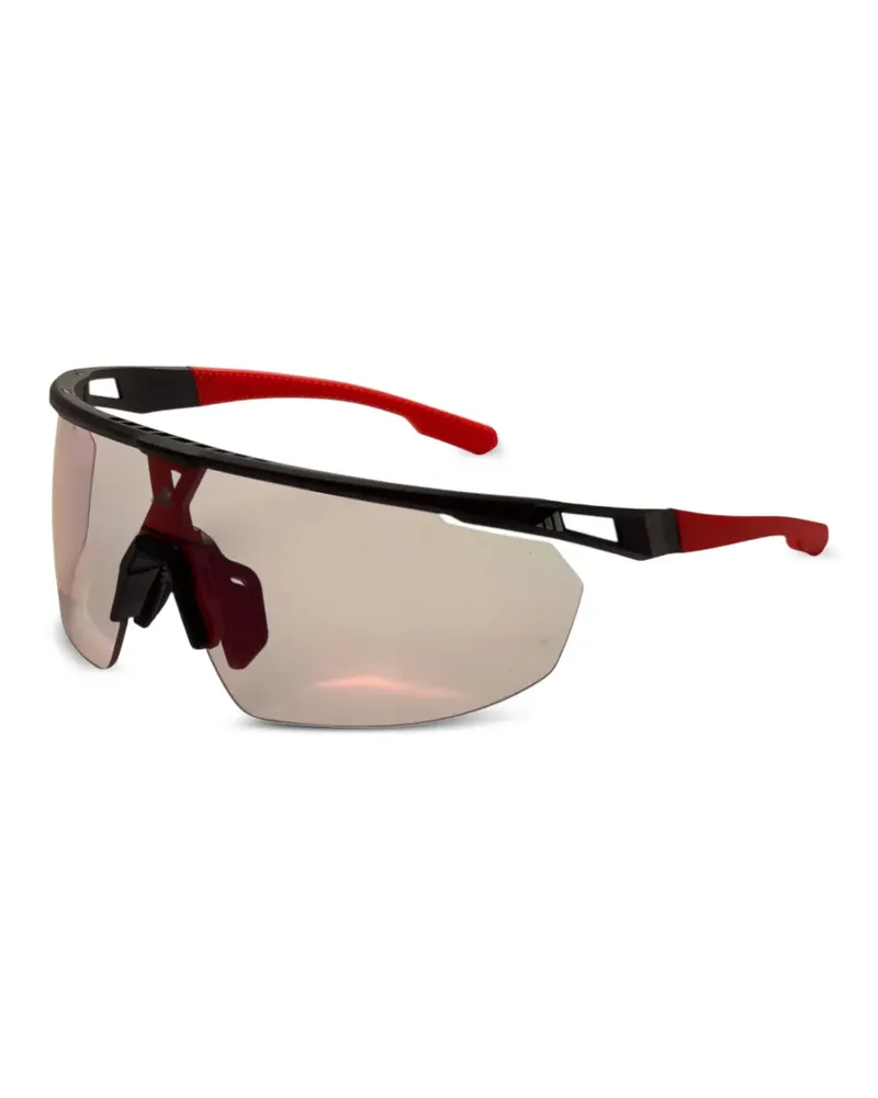 adidas Sonnenbrille mit Oversized-Gestell - Schwarz Schwarz