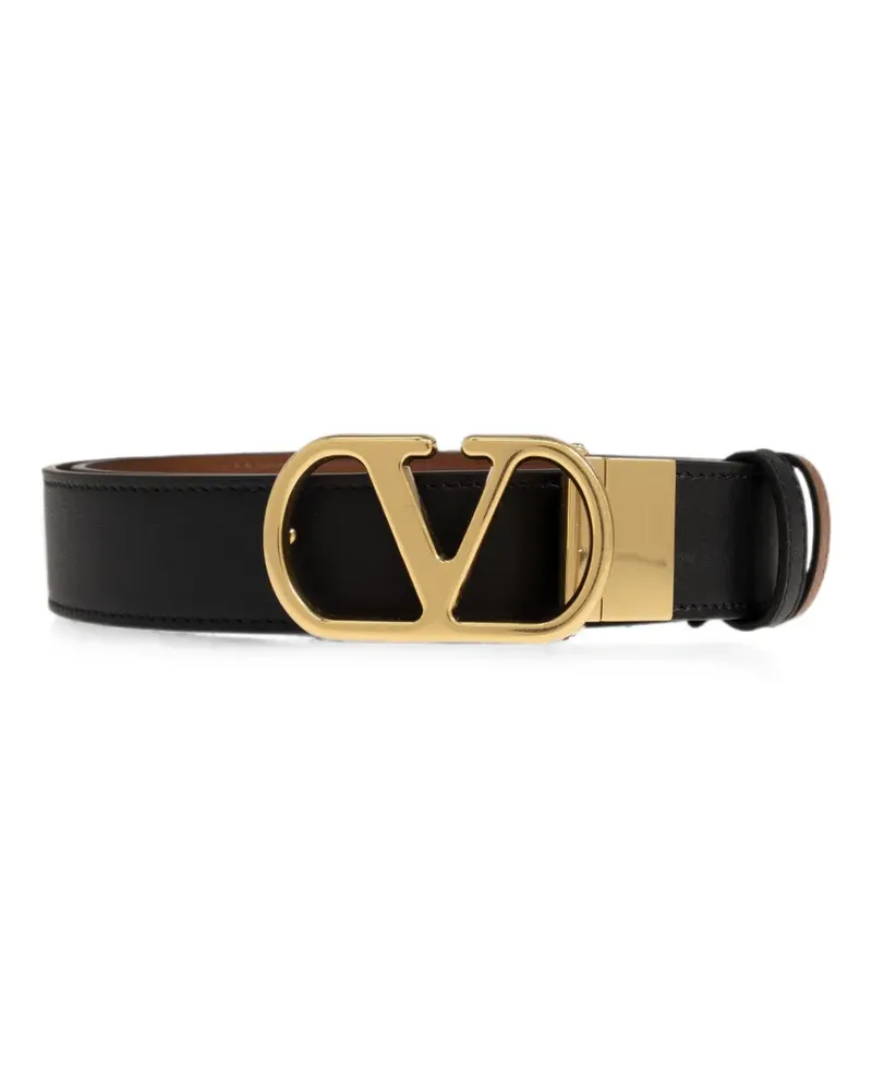 Valentino Garavani Gürtel mit VLogo - Schwarz Schwarz