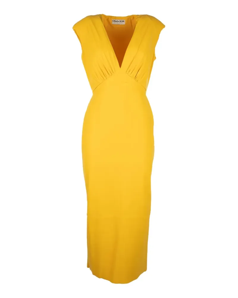 Chiara Boni Maki V-neck midi dress - Gelb Gelb