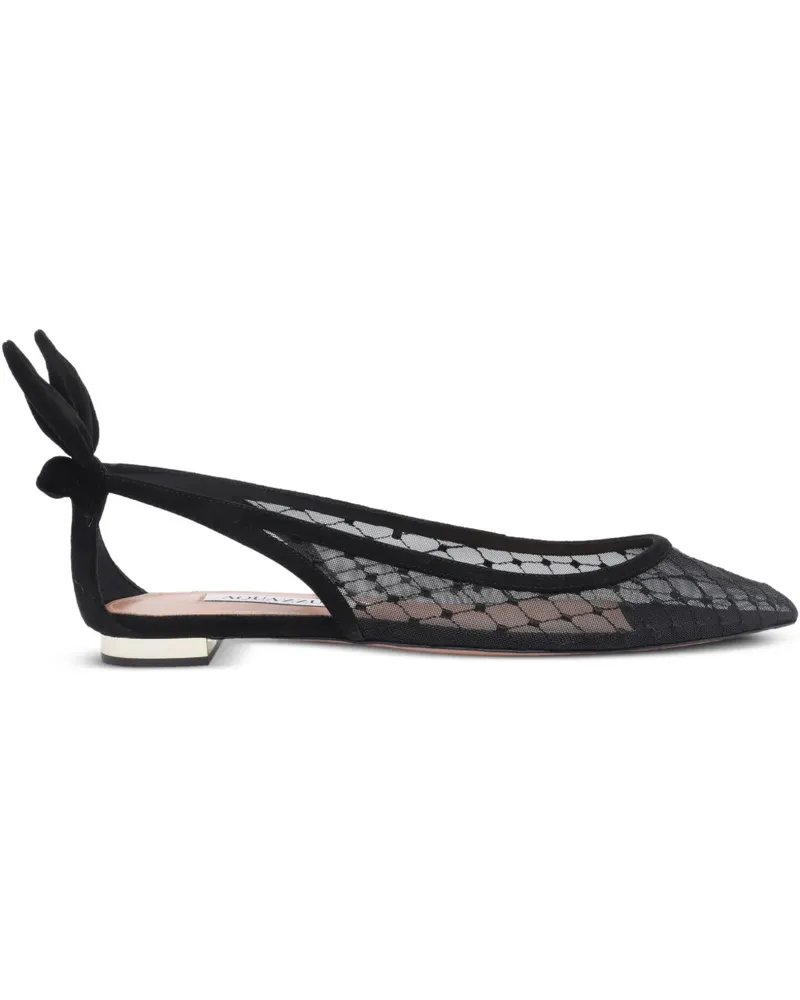 Aquazzura Ballerinas mit Spitze - Schwarz Schwarz