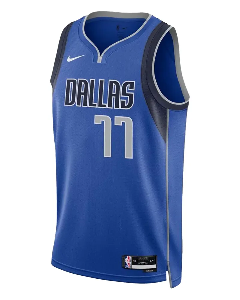 Nike NBA Mavericks Doncic 77 22/23 Icon Edition Swingman Jersey-Tanktop - Blau Blau