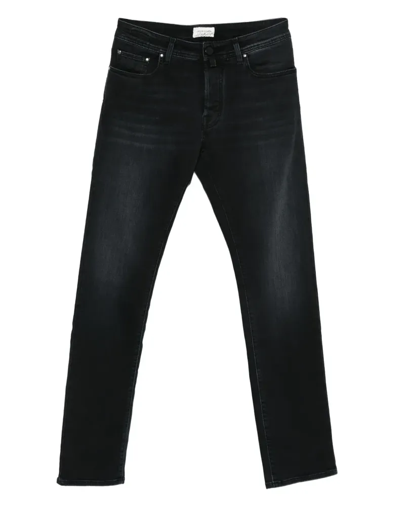 Jacob Cohën Straight-Leg-Jeans mit Waschung - Schwarz Schwarz