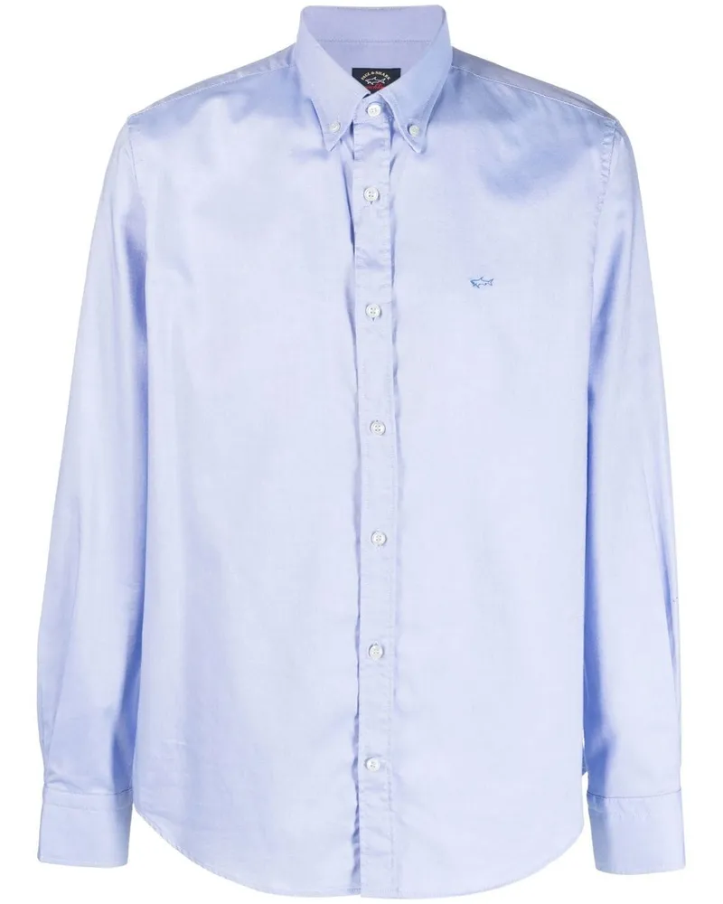 Paul & Shark Hemd mit Logo-Stickerei - Blau Blau