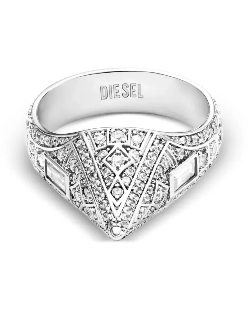 Diesel Ring mit Pavé-Design - Silber Silber