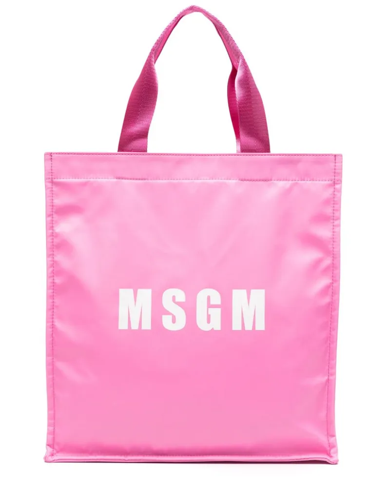 MSGM Handtasche mit Logo-Print Rosa