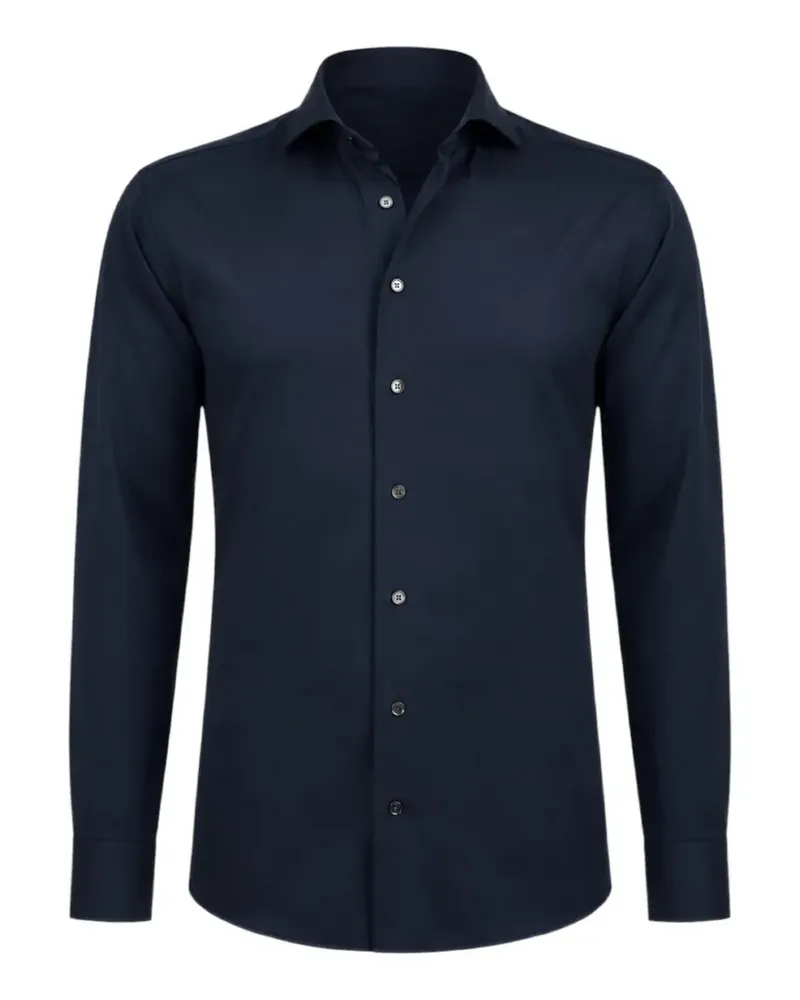 Traiano Milano long-sleeve buttoned shirt - Blau Blau