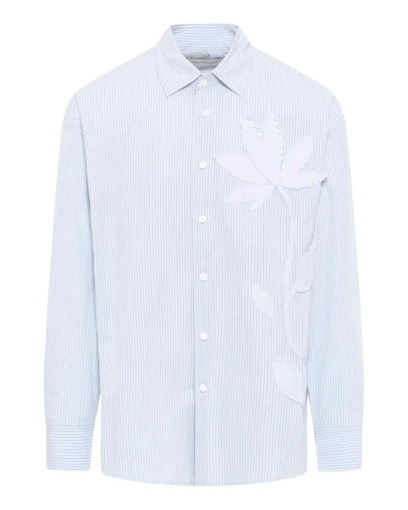 Feng Chen Wang striped shirt - Blau Blau