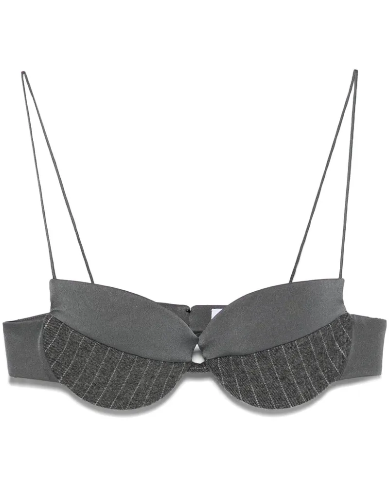 Alex Perry BH-Top mit Nadelstreifen - Grau Grau