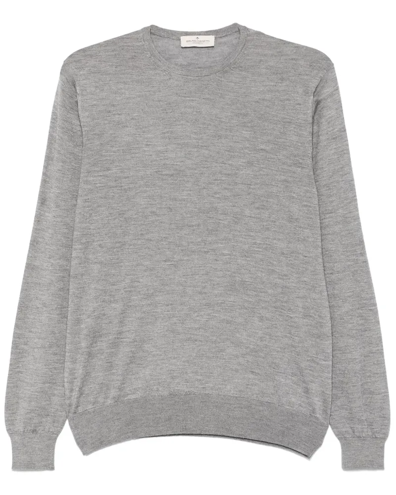 Bruno Manetti Fein gestrickter Pullover - Grau Grau