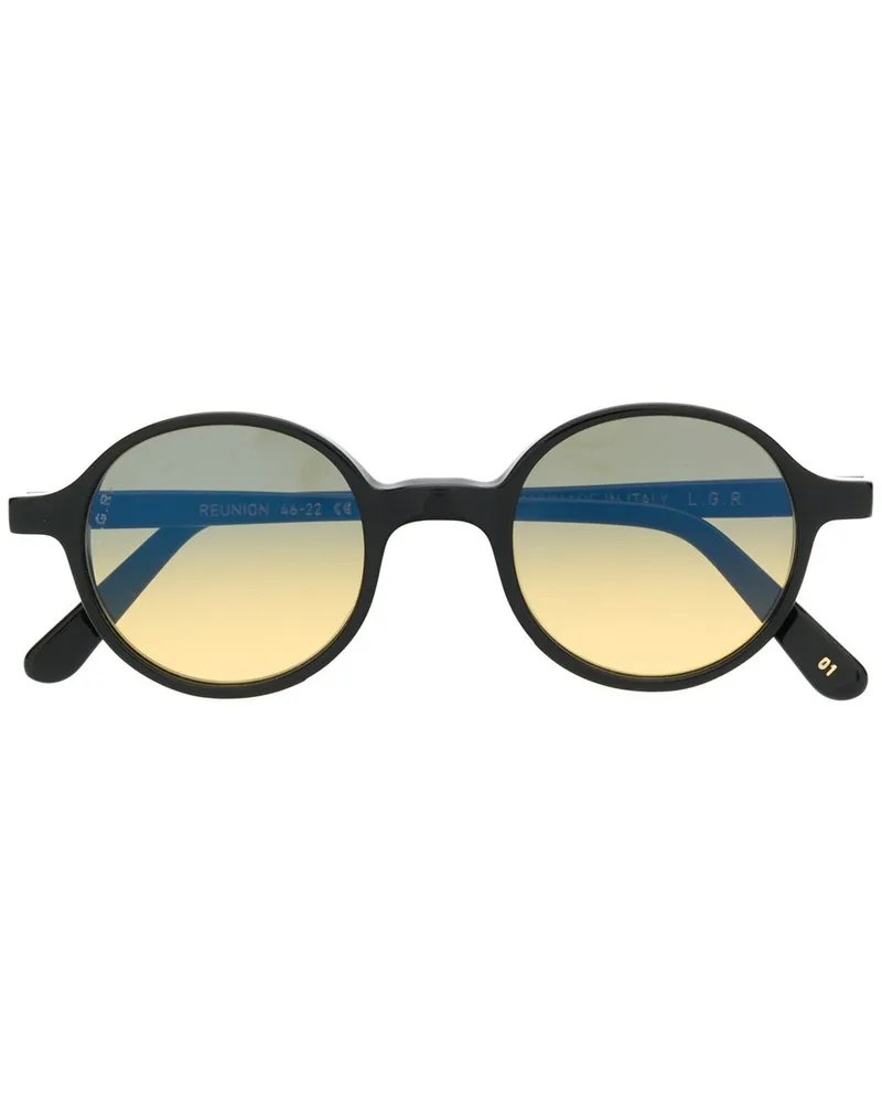 L.G.R. Runde 'Reunion' Sonnenbrille - Schwarz Schwarz
