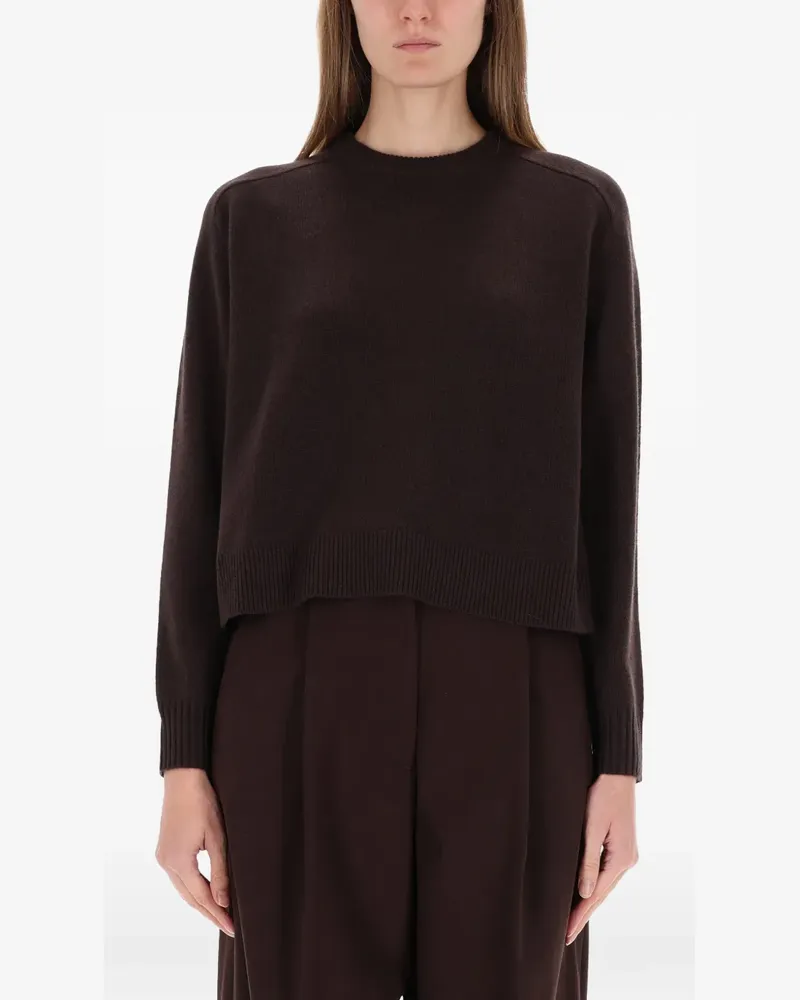 Theory crew-neck cropped sweater - Braun Braun
