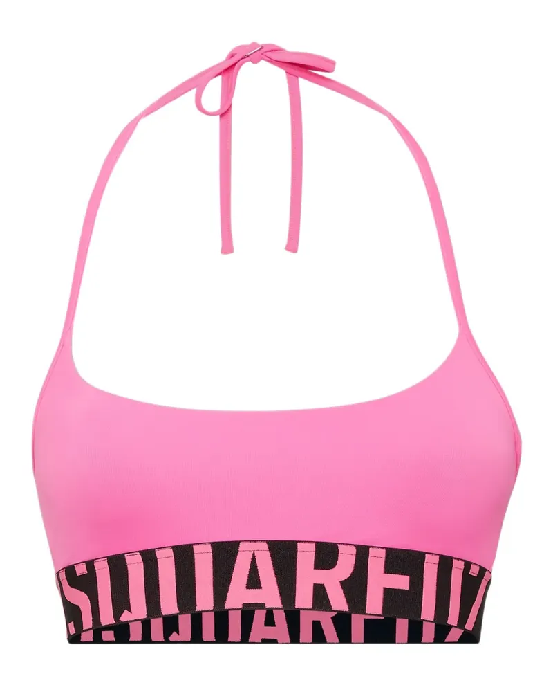 Dsquared2 halterneck bikini top - Rosa Rosa