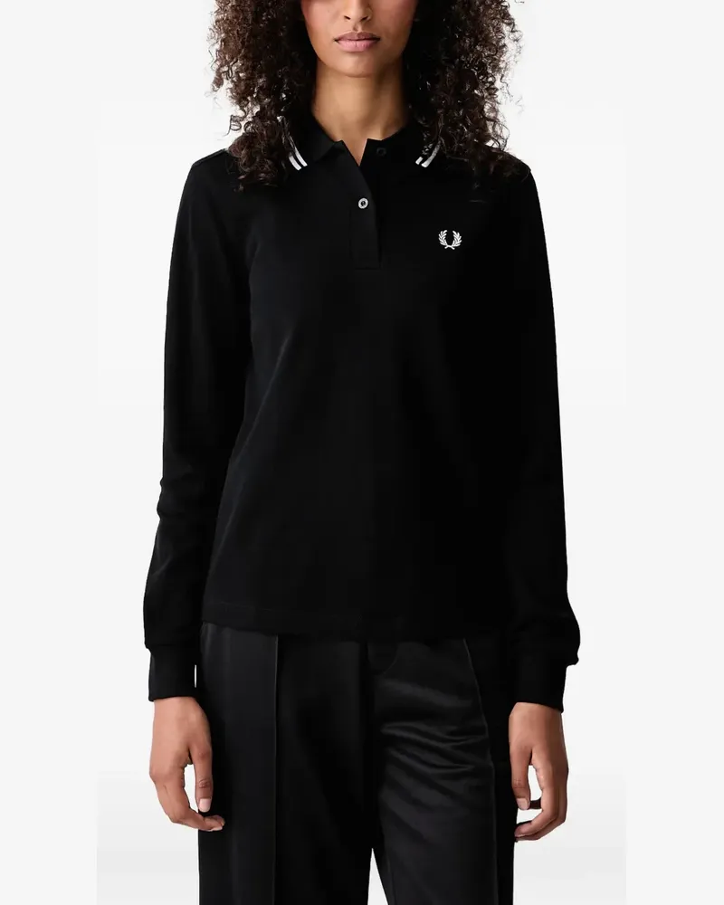 Fred Perry long-sleeve polo shirt - Schwarz Schwarz