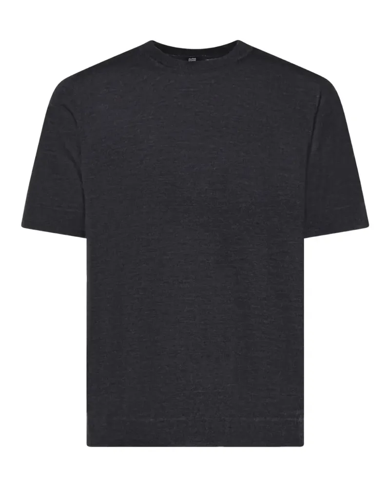 Alpha Studio Fein gestricktes T-Shirt - Grau Grau
